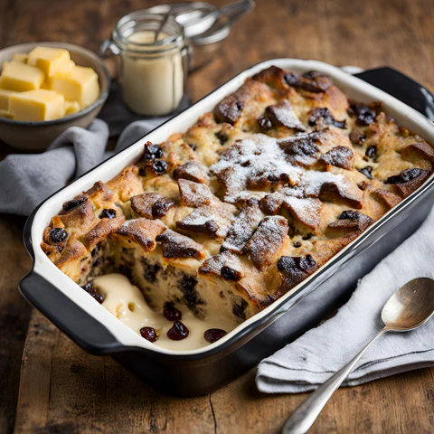 Welsh Bara Brith Bread Pudding